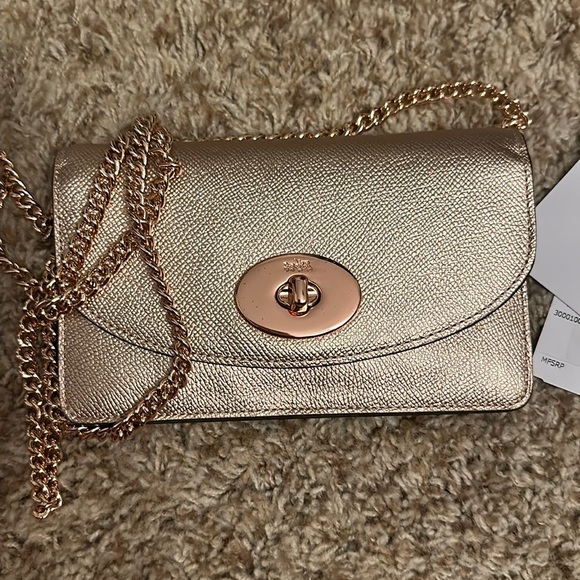 Coach Metallic Leather Chain Wallet - Picture 3 of 9